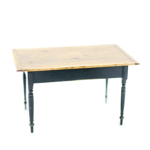Rustic Kitchen Table with Black Legs