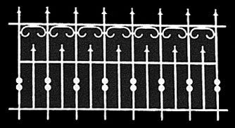 Faux Iron Fence, Laser Cut, Set of Two