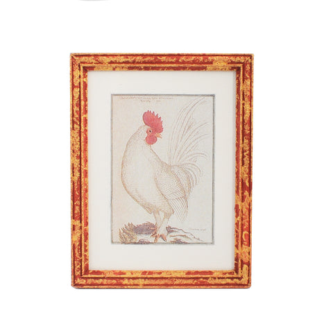 Print, Framed and Matted White Hen