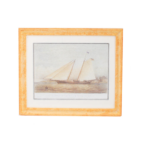 Framed Print with Sailboat