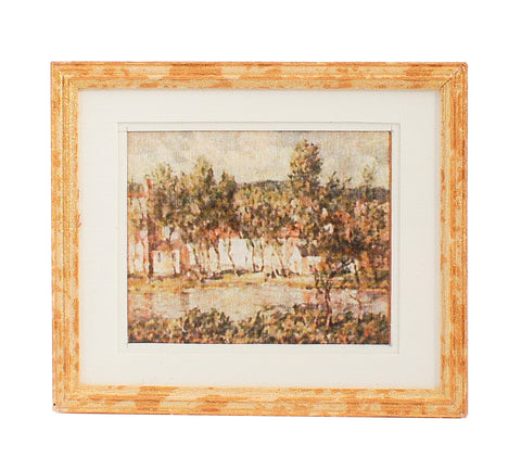 Print, Matted and Framed, Country Home along the River