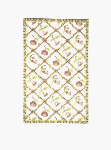 Medium Area Rug with Soft Pastel Florals, Style R487