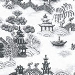 China Grove Black Wallpaper