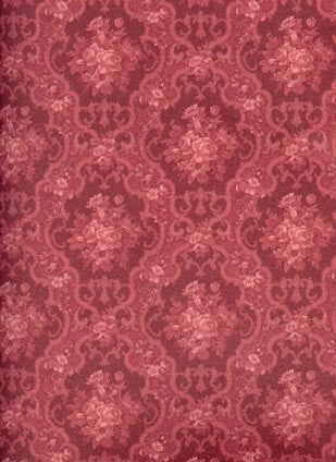English Rose Burgandy Wallpaper