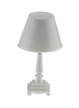 TRADITIONAL TABLE LAMP, WHITE, Electrified