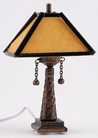 Table Lamp, Tiffany Style with Tree Design