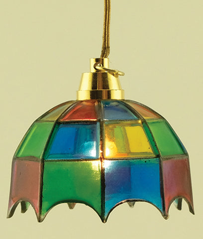 Hanging Tiffany Lamp, Multi Colored