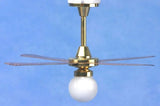 Ceiling Fan with White Globe