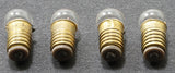 Round Screw Base 3 Volt Bulbs, Pack of 4