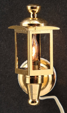 Pair of Brass Coach Lamps, 12 Volt