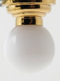 Ceiling Globe, Brass, White shade