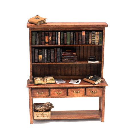 Hutch Filled with Books and Accessories