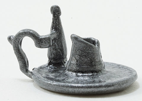 Chamberstick, Aged Pewter