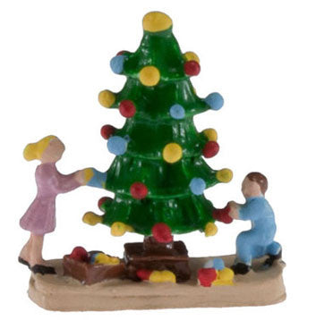 Christmas Tree with Children Figurine
