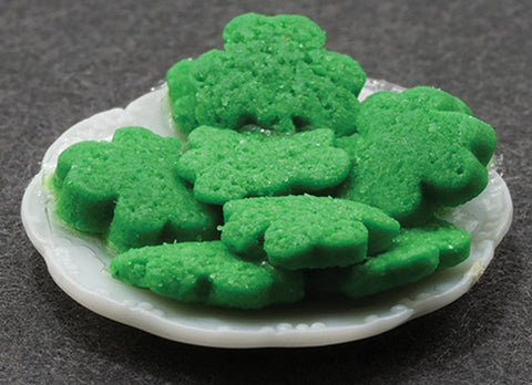 St. Patricks Cookies on Plate