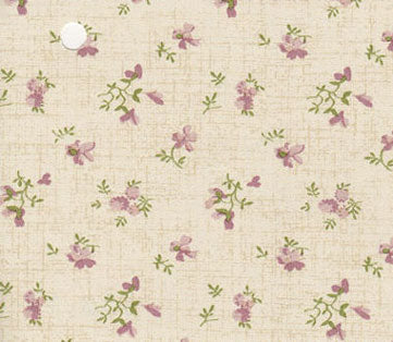 Lavender Flowers on Tan, Prepasted Wallpaper
