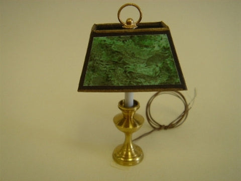 Table Lamp Large with Green Marble Shade