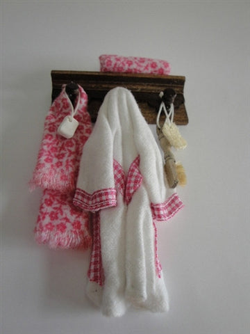 Shelf with Bathrobe and accessories