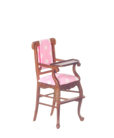 Windsor High Chair, Walnut with Pink, Limited Stock