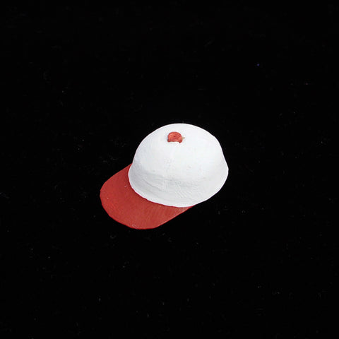Baseball Cap, Red and White