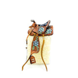 Western Saddle with Silver and Turquoise