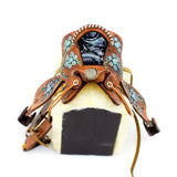 Western Saddle with Silver and Turquoise