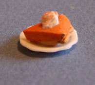 Pumpkin Pie Slice with Whipped Cream