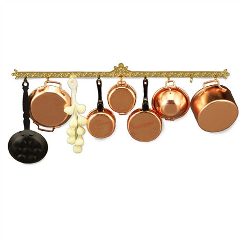 Kitchen Rack with Pots and Pans