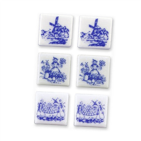 Tiles,Blue Delft, Porcelain, Set of 12