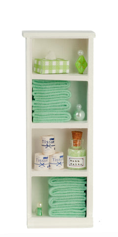 Filled Narrow Bath Cabinet, Green