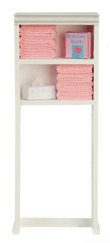 Over Toilet Shelves with Accessories, Pink