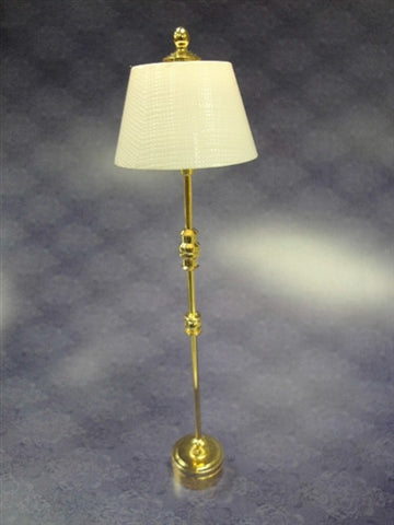 LED Standing Lamp, Tall Brass