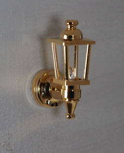 Brass Coach Lamp, LED Battery Powered