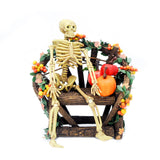 Halloween Bench with Skeleton