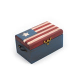 Vintage Style American Flag Trunk, Round or Flat Top