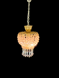 Large Hanging Drum Lamp with Pink Swarovski Crystals, Style D