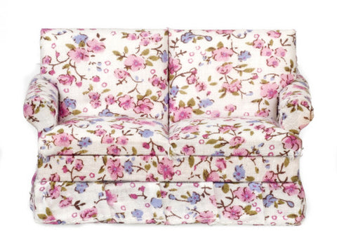 Love Seat, Pink Floral Chintz