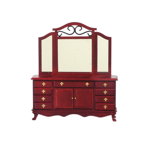 Dresser, Mahogany with Mirror and Iron Trim ON SALE!