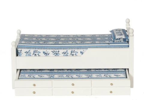 Bed, Trundle, White