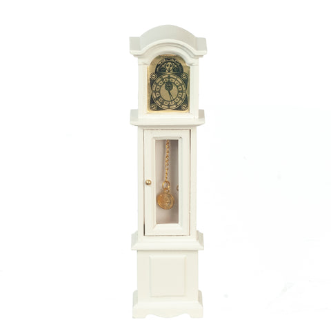 Grandfather Clock, White with Glass Door