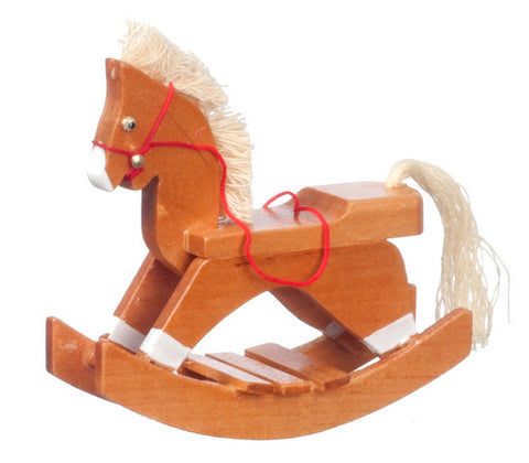Brown Wooden Rocking Horse