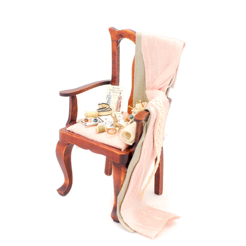 Chair with Sewing Accessories
