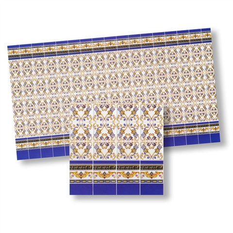 Mediteranean Tiles Blue and Gold