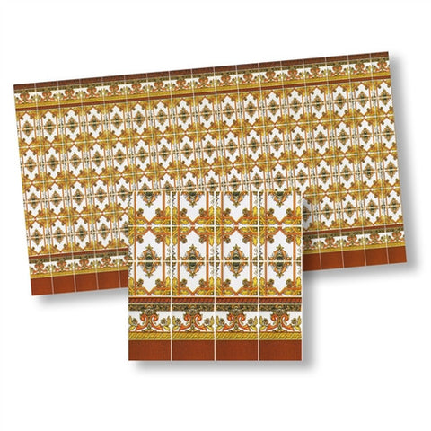 Mediterranean Wall Tiles Golds and Rust