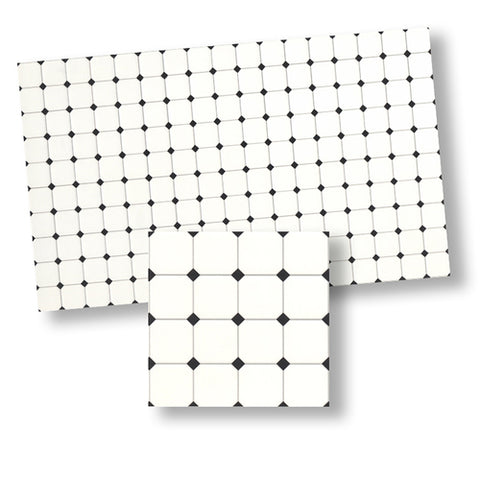 Rhombus Tile, Black and White