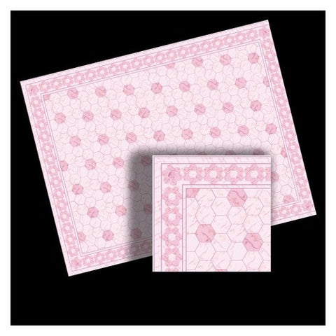 Faux Marble Tile, Pink on Pink Hexagon Pattern