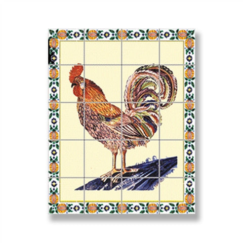 Picture Mosaic Tile Sheet, Rooster