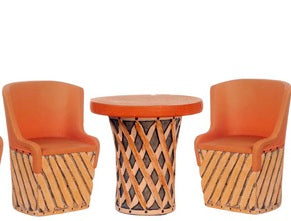 Mexican Equipale Table and Chair Three Piece Set ON SALE