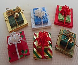 Double Stack of Wrapped Christmas Presents, Sold Individually
