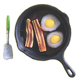 Bacon and Eggs in Frying Pan